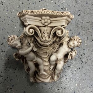 Vintage Cherubs Angels 3D Wall Shelf Ornate Hanging‎ 7.5”  Sasa Made In Italy
